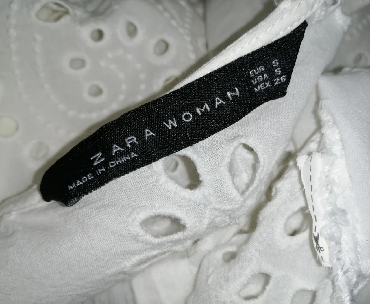 White romantic eyelet embroidery blouse "Zara" – photo 3